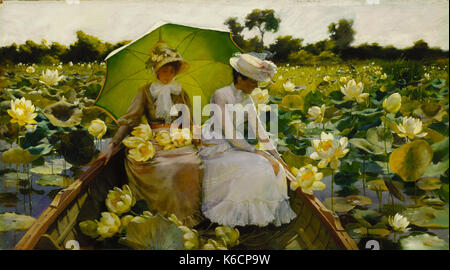 Charles Courtney Curran Lotus Gigli Foto Stock
