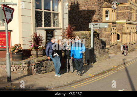 Conwy Town su un nuvoloso giorno Foto Stock