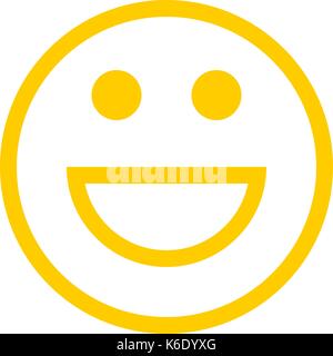 Utilizzare in tutti i vostri disegni. faccina felice faccia sorridente icona di emoticon in stile piatto. rapido e semplice forma recolorable. illustrazione vettoriale Illustrazione Vettoriale