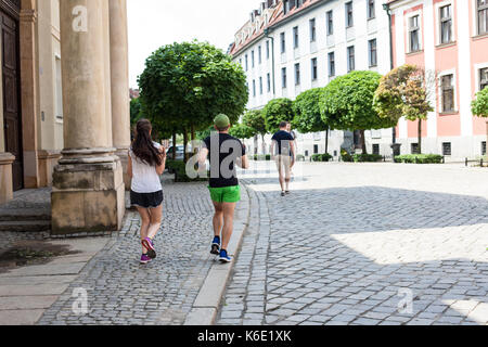 Polonia Wroclaw la vita in città Foto Stock