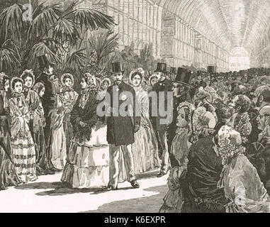 Napoleone III, il royal e imperial visita al Crystal palace, 20 aprile 1855 Foto Stock