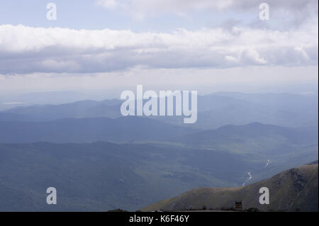 Vista dalla cima del Monte Washington Foto Stock