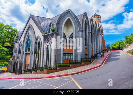 Taipei, Taiwan - Luglio 05: questo è l'architettura di aletheia università e college di Oxford che è un punto di riferimento storico in tamsui su Foto Stock