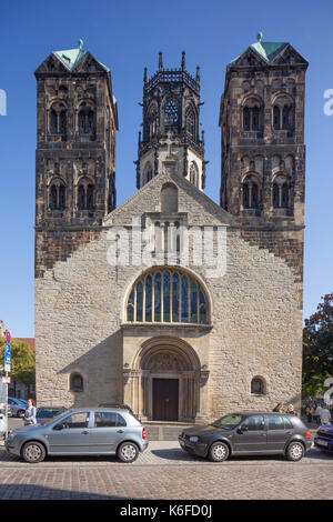 Muenster a Westfalen : Ludgerikirche i chiesa Ludgerichurch, Münster a Westfalia , Renania Settentrionale-Vestfalia, Germania Foto Stock