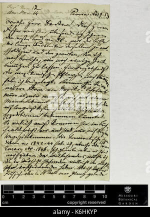 Corrispondenza Brendel (Federico) e Engelmann (George) (Nov 09, 1853 (1)) BHL42415326 Foto Stock