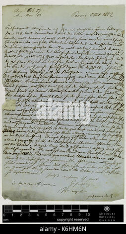 Corrispondenza Brendel (Federico) e Engelmann (George) (ott 1882 (1)) BHL42415437 Foto Stock