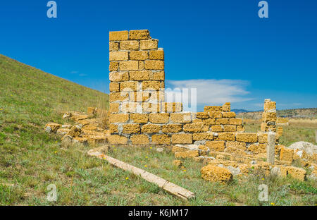 Incompiuta costruzioni private sulla penisola di Crimea. Foto Stock