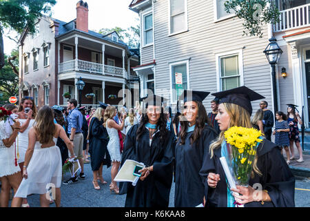 Charleston South Carolina, College of Charleston, università, laurea, cerimonia, inizio, studenti alunni folla, SC170514069 Foto Stock