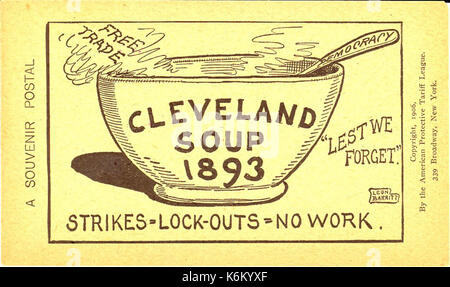 Zuppa di Cleveland, 1893. Colpisce = Blocco outs = nessun lavoro Foto Stock