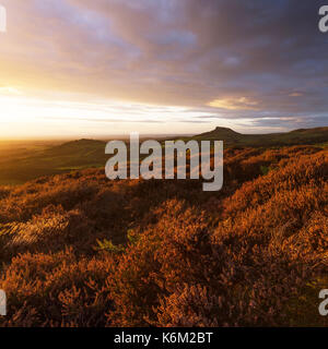 Roseberry Topping, da Gribdale, North Yorkshire Moors Foto Stock