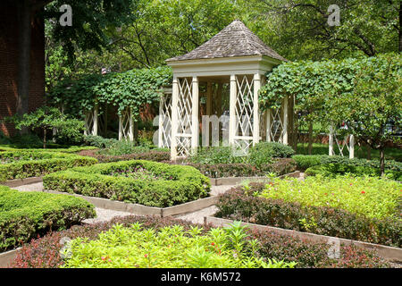 Xviii secolo giardino, Independence National Historical Park, Philadelphia, Stati Uniti Foto Stock