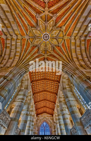 Università di Yale Sterling Memorial Library - vista interna della collegiata architettura gotica in stile libreria principale presso la Yale University. Università di Yale è Foto Stock