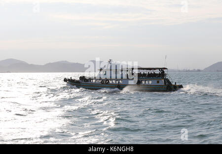 Le navi marittime e le zone costiere in città sriracha,posizione in chonburi provincia,della Thailandia. Foto Stock