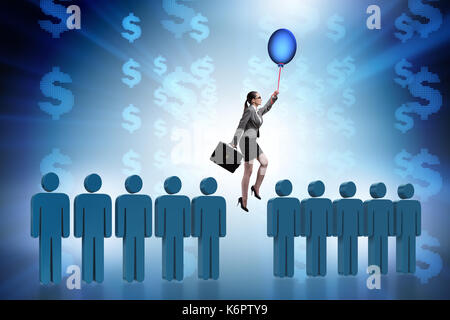 Imprenditrice è superiore a quella del suo peer group coetanei Foto Stock