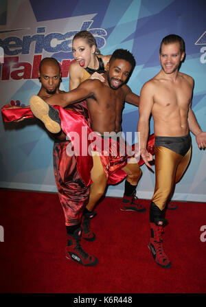 Hollywood, Ca. 12th settembre 2017. Diavolo, al Live Show di NBC "America's Got Talent" del 12 settembre 2017 presso il Dolby Theatre di Los Angeles, California. Credito: Faye Sadou/Media Punch/Alamy Live News Foto Stock