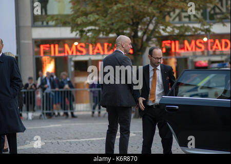 Stoccolma, Svezia, 12 settembre, 2017. Apertura del Riksdag. tonights concerto a Stoccolma concert hall, dovuta all'apertura del Riksdag. Il ministro per le infrastrutture, Tomas eneroth (s). Credito: barbro bergfeldt/alamy live news Foto Stock