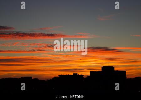 Por-do-sol no Porto, Portogallo Foto Stock