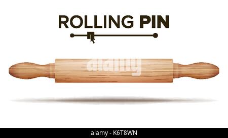 La laminazione di legno pin vettore. bakery concept. illustrazione isolato Illustrazione Vettoriale