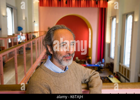 Lennart Lajboschitz, fondatore di Flying Tiger catena di vendita al dettaglio e creatore di Absalon comunità Casa, Copenhagen, Danimarca Foto Stock
