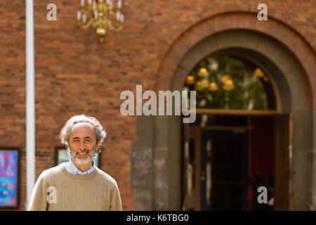 Lennart Lajboschitz, fondatore di Flying Tiger catena di vendita al dettaglio e creatore di Absalon comunità Casa, Copenhagen, Danimarca Foto Stock