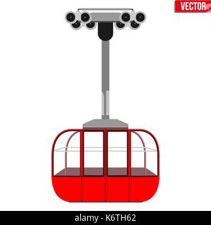 Ski lift gondola Illustrazione Vettoriale