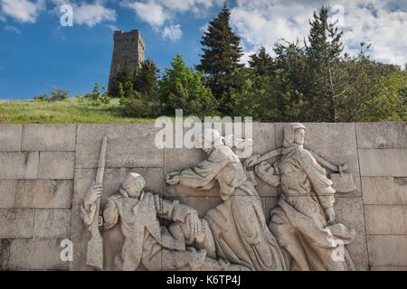 La Bulgaria, centrale Monti, Shipka, Shipka Pass, libertà Monumento costruito nel 1934 per commemorare la battaglia di Shipka passano dal Russian-Turkish guerra di 1877 Foto Stock