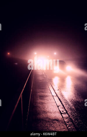 Sera nebbiosa Foto Stock