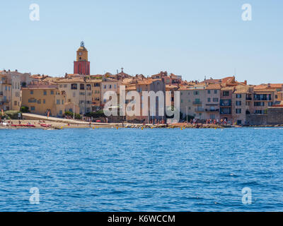 Una panoramica della città di Saint Tropez. Foto Stock