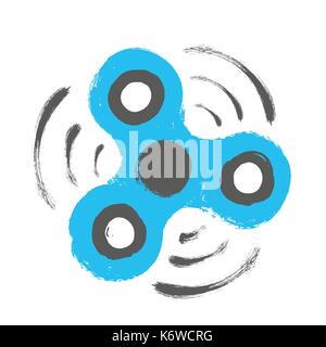 Agitano: spinner la filatura intorno Illustrazione Vettoriale