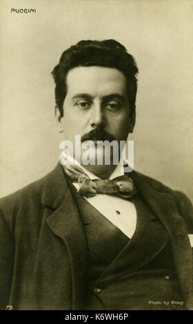 Giacomo Puccini, ritratto fotografico. Compositore italiano, 1858-1924. Foto Stock