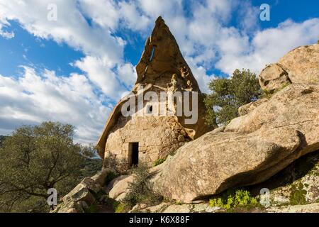 Francia, Corse du Sud, Canni, oriu o taffoni istituito in un pastore rifugio Foto Stock