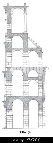 Figura 3 la sezione di una parte di un anfiteatro Flavio Foto Stock