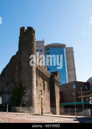 Swansea Castle (Castell Abertawe) Swansea, Wales, Regno Unito. Foto Stock