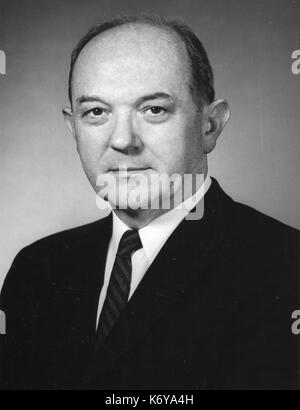 Ritratto ufficiale del Segretario di Stato statunitense Dean Rusk. Washington, DC, 1965. Foto Stock