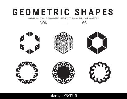 Universal forme geometriche impostate Illustrazione Vettoriale