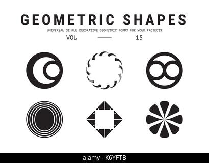 Universal forme geometriche impostate Illustrazione Vettoriale