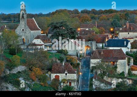 Francia, Lot, elencati a grandi siti turistici in Midi Pirenei, Rocamadour, Hospitalet, parco naturale regionale Causses du Quercy, frazione di l'Hospitalet al di sopra di Rocamadour Foto Stock