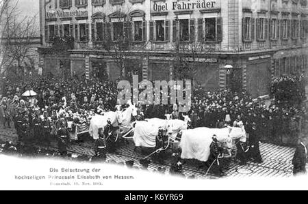 Il corteo funebre della Principessa Elisabetta di Hesse e dal Reno Foto Stock