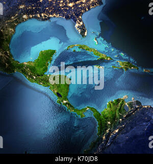 America centrale spazio 3D rendering Foto Stock