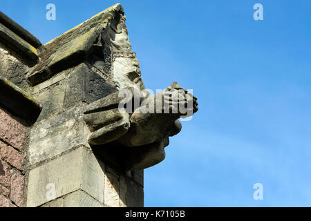 Un gargoyle sulla chiesa di Santa Maria, Sileby, Leicestershire, England, Regno Unito Foto Stock