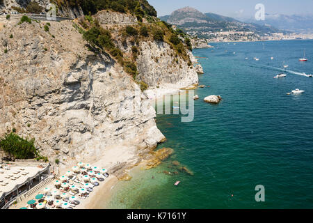 Costiera amalfitana e background vietri e Salerno (Italia) Foto Stock