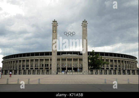 Olympiastadion di Berlino, otto marzo, Hertha BSC Berlino, Berliner Olympiastadion, Deutsches Stadion, Werner Marzo, Berlin Thunder, Foto Stock