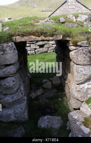 St Kilda villaggio sull'isola di hirta Scozia Scotland Foto Stock