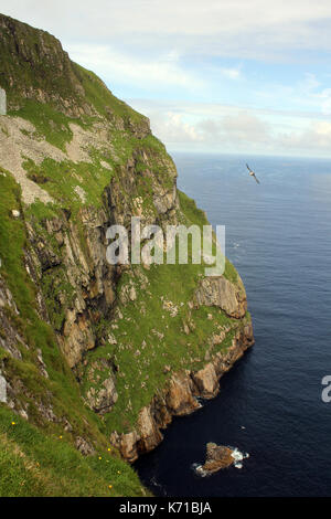Vista dal gap,st Kilda villaggio sull'isola di hirta Scozia Scotland Foto Stock