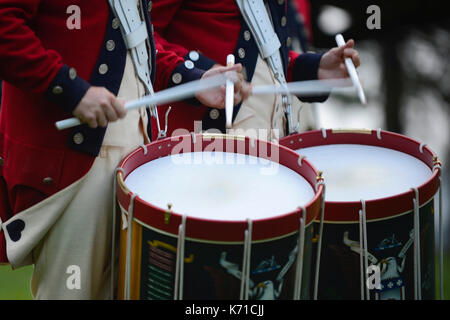 I membri dell'U.S. Esercito vecchia guardia Fife e Drum Corps Foto Stock