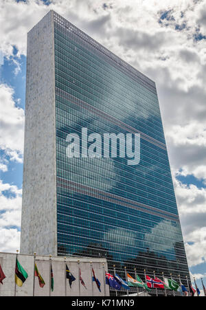 La sede delle Nazioni unite a Manhattan, New York City Foto Stock