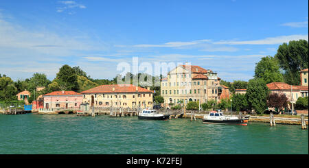 Lato della laguna di Venezia Lido, Riviera San Nicolò Foto Stock