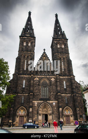 San Pietro e Paolo Basilica, il Castello di Vyšehrad Foto Stock