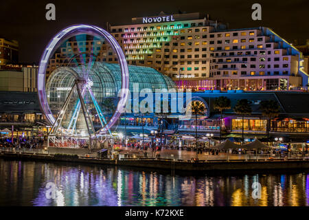 Vivo a Darling Harbour sydney Foto Stock