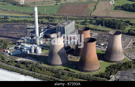 Vista aerea di Rugeley Power Station in Staffordshire, Regno Unito Foto Stock